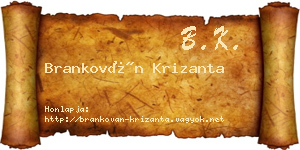 Brankován Krizanta névjegykártya